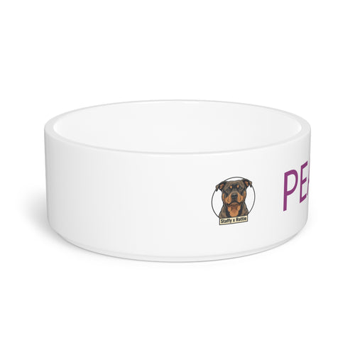 Personalized Pet Bowl — Custom Name Dog Food & Water Dish (Peanut)