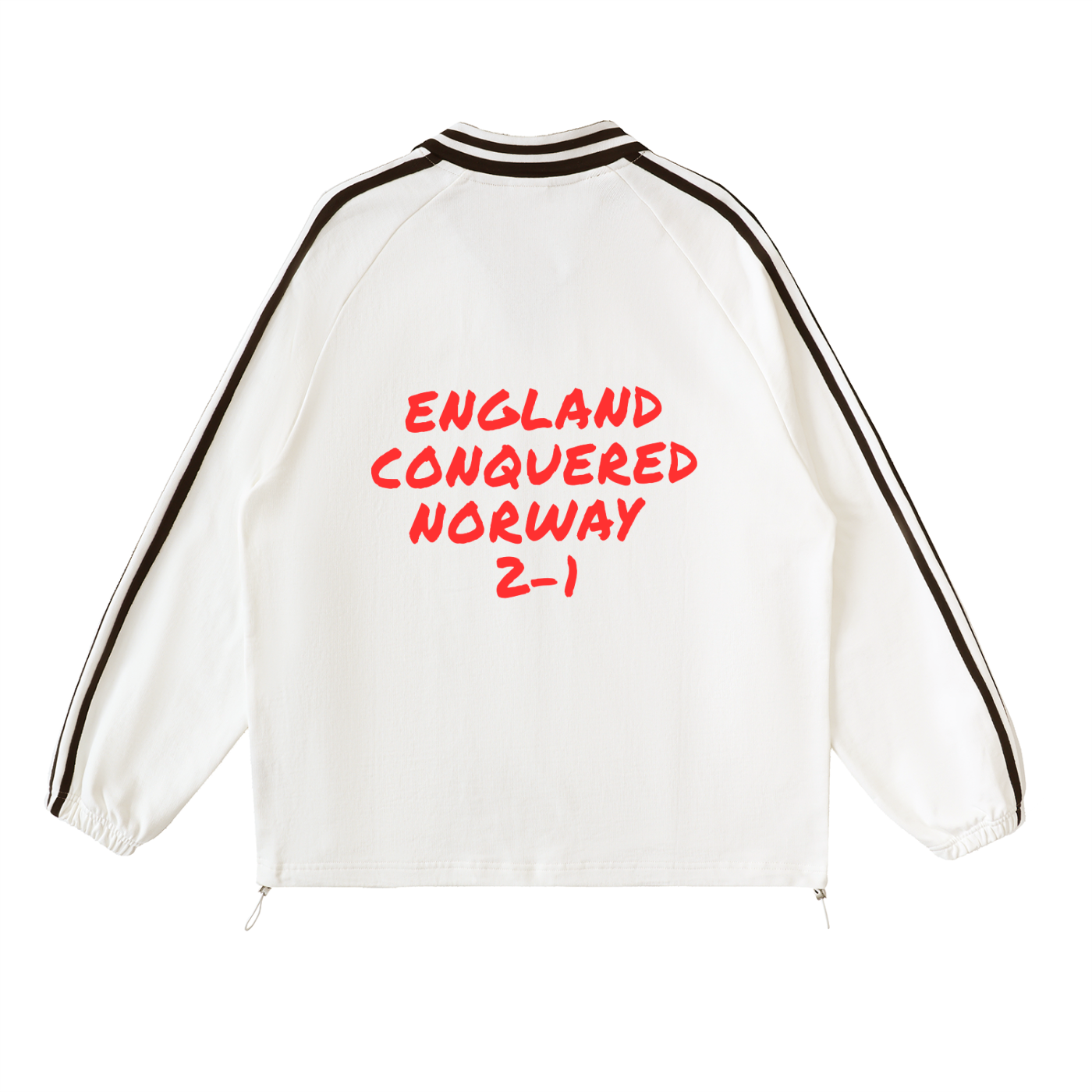 Contrast Striped Lapel Collar Sweatshirt