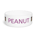 Personalized Pet Bowl — Custom Name Dog Food & Water Dish (Peanut)